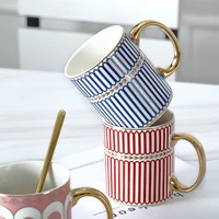 creative european style british ceramic couple mug water cup nordic afternoon tea bone china coffee