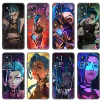Hot Anime Arcane Jinx Phone Case For Xiaomi 10T 11i 11T Note Lite POCO NFC Pro Black Cover