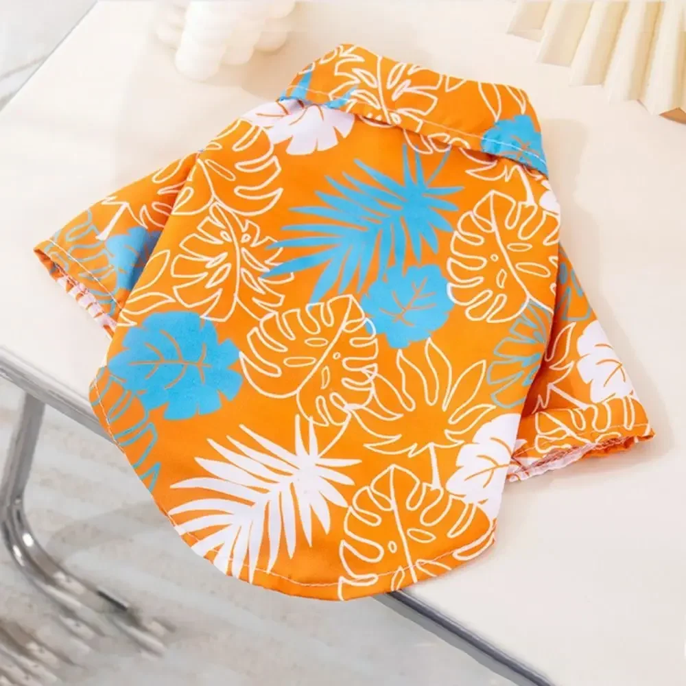 Гавайский стиль яркая летняя одежда для собак крутая тонкая рубашка кошек модный