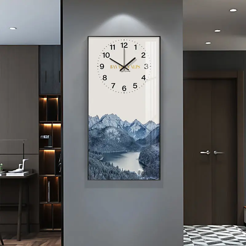 

Decorative Painting Entrance Porch Living Dining Room Clock Combination Modern Minimalist Home Wall Pendant Wall Decoration