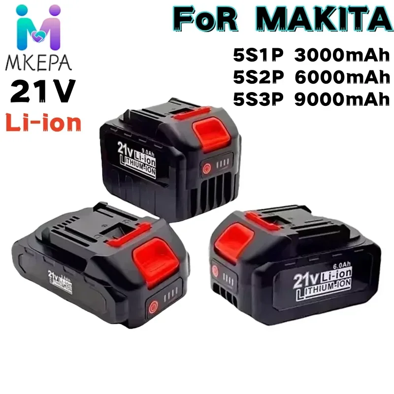 Литий-ионный аккумулятор для электроинструментов Makita 18 В/21 В серии ...