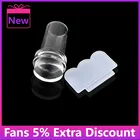 Модный новый дизайн чистый желеобразный прозрачный силиконовый стемпер для дизайна ногтей скребок прозрачный штамп для ногтей Штамповочный Инструмент