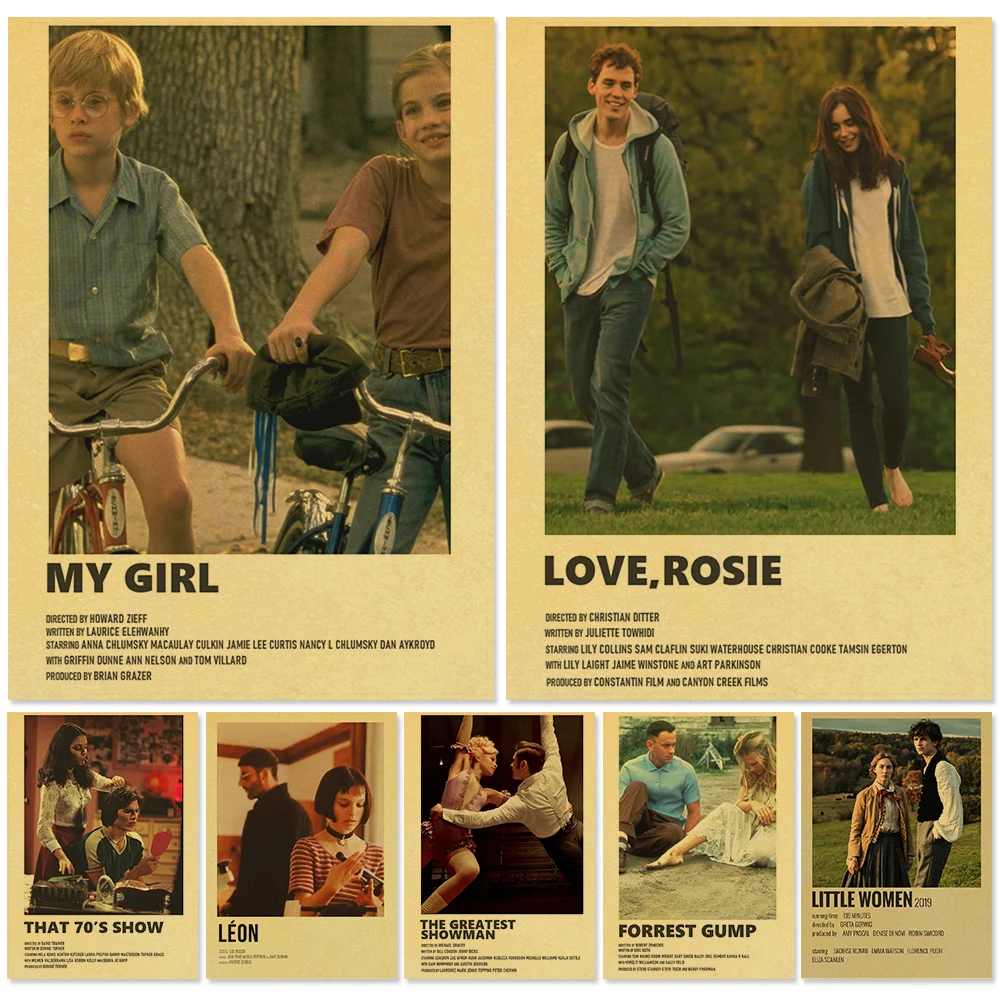 

Classic Movie Kraft Paper Poster My Girl Leon La La Land Film Posters Wall Art Painting Home Living Room Decoration Pictures