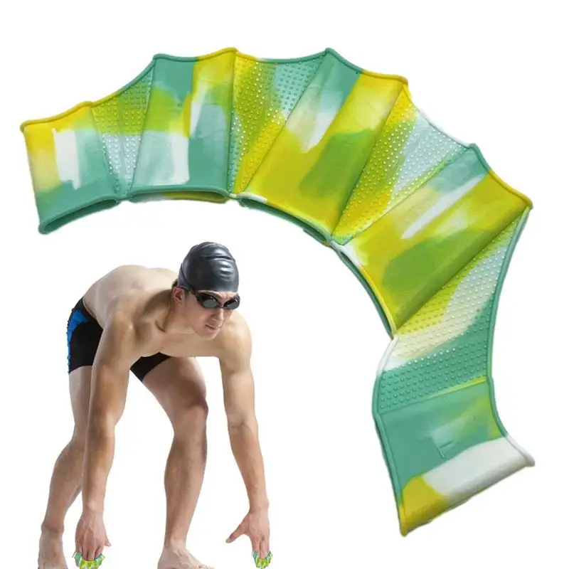 

Плавательные перчатки, силиконовые перчатки с пятью пальцами, эластичные товары для плавания, гидродинамический дизайн с пятью пальцами для тренировок по триатлону