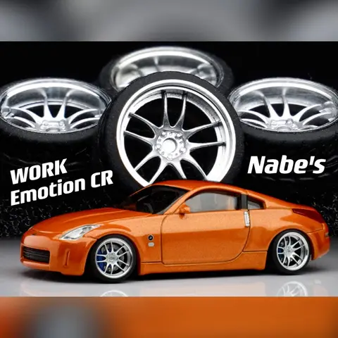 Chika Nabes 1/64 металлические колеса с резиновыми шинами для Hotwheels Tomica MiniGT