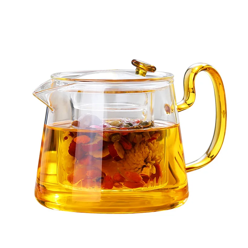 

Heat Resistant Glass Flower tea pot 750ml Practical Bottle Flower Tea Cup multifunctional teapot health pot tea set