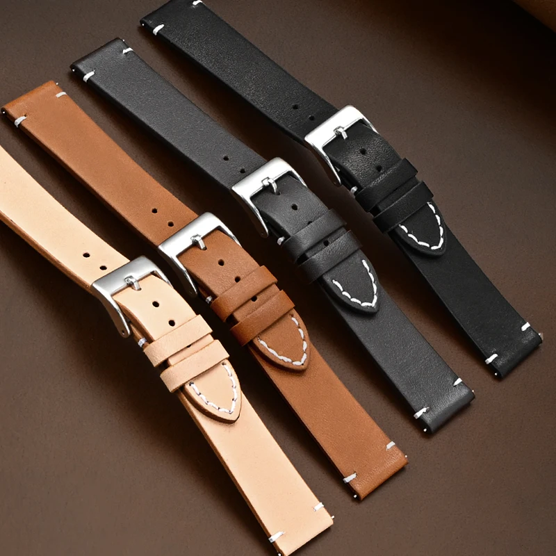 Универсальный Быстросъемный Ремешок Для Часов Мужчин И Женщин Из Натуральной