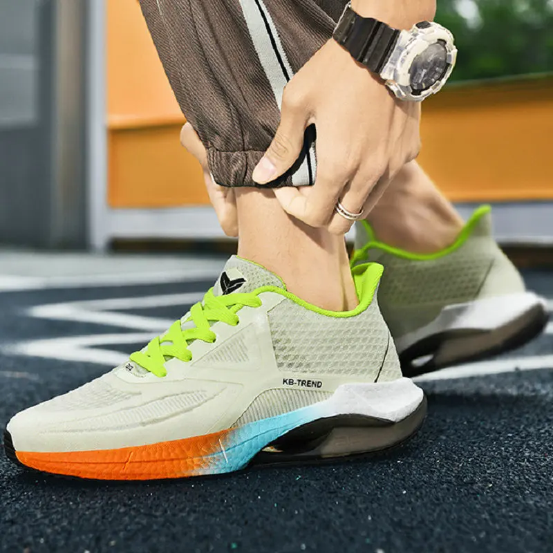 Men Hiking Sneakers Mesh Breathable Travel Shoe Outdoor Waterproof Hunting Fishing Shoes Mountain Off-Road Riding Sports Shoe