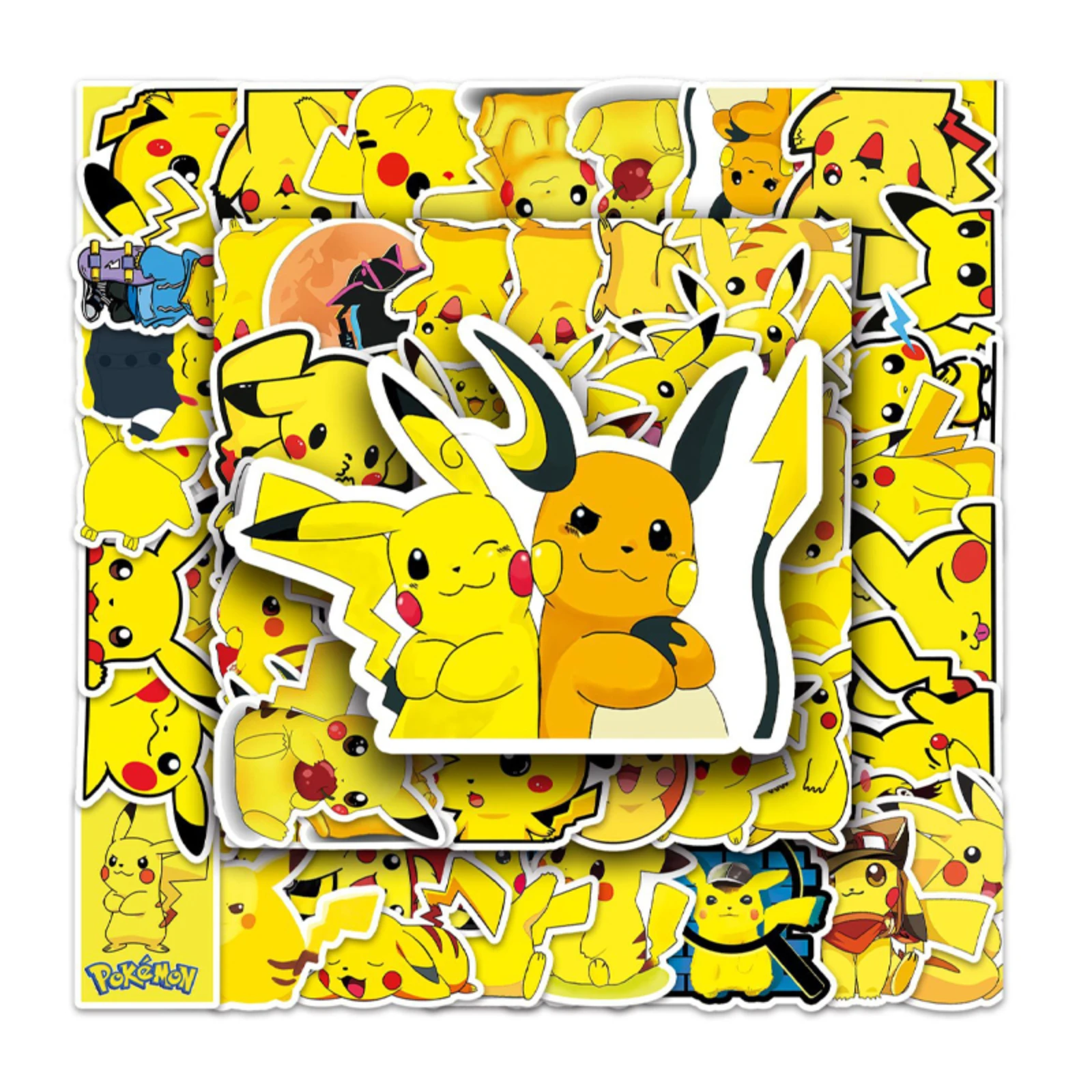 

54Pcs/Sheet DIY Pokemon Pikachu Waterproof Stickers Anime Cute Scooter Luggage Car Mobile Cartoon Graffiti Stickers Kids Gifts
