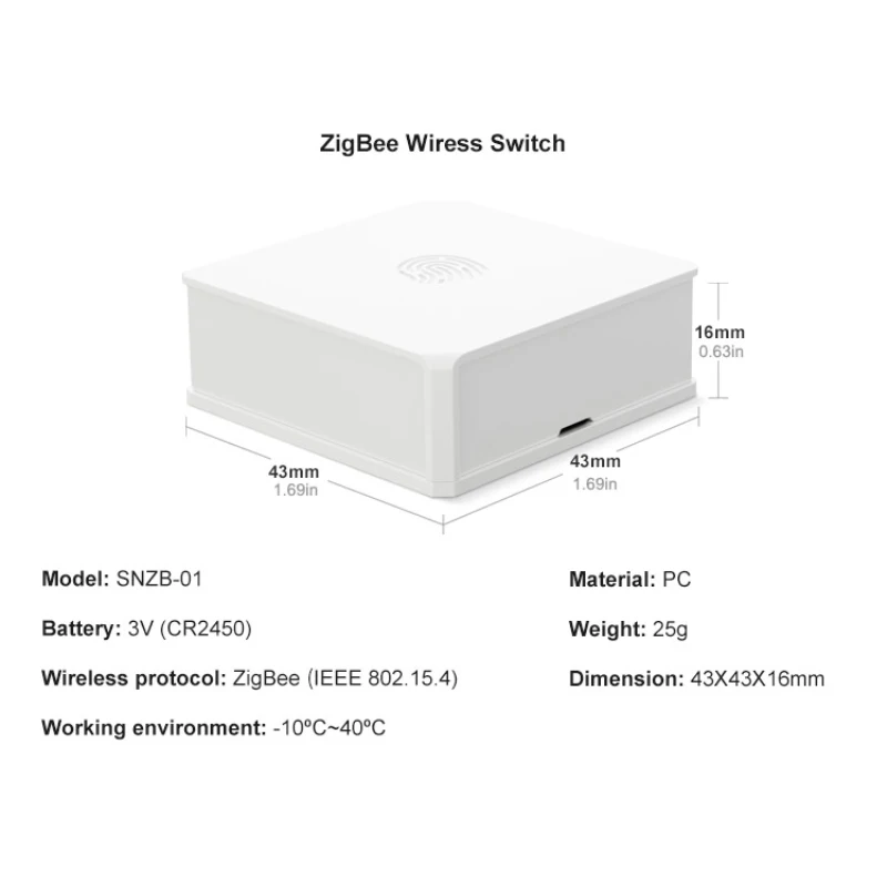 SONOFF SNZB-01 Wireless Switch Smart Home Zigbee Version Handy Button Works With SONOFF ZBBridge IFTTT EWeLink APP images - 6