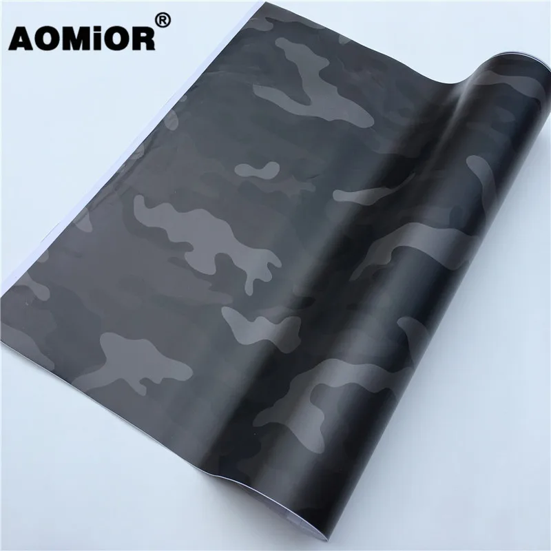 

Черная камуфляжная виниловая пленка, автомобильная виниловая пленка, рулон пленки, наклейка, лист без пузырьков, велосипедная консоль, компьютер, телефон