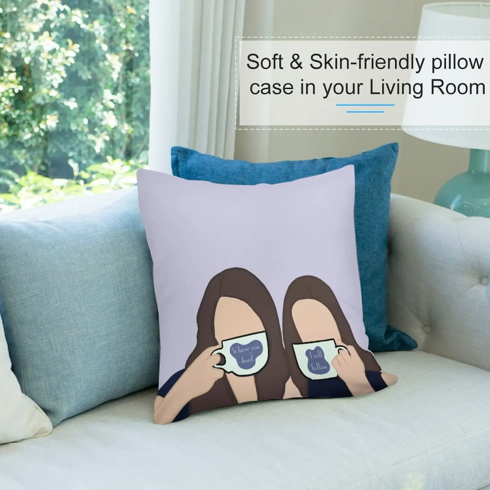 Лорелай и Рори Гилмор - Где свинец я следуй последу. Декоративная подушка. Чехол