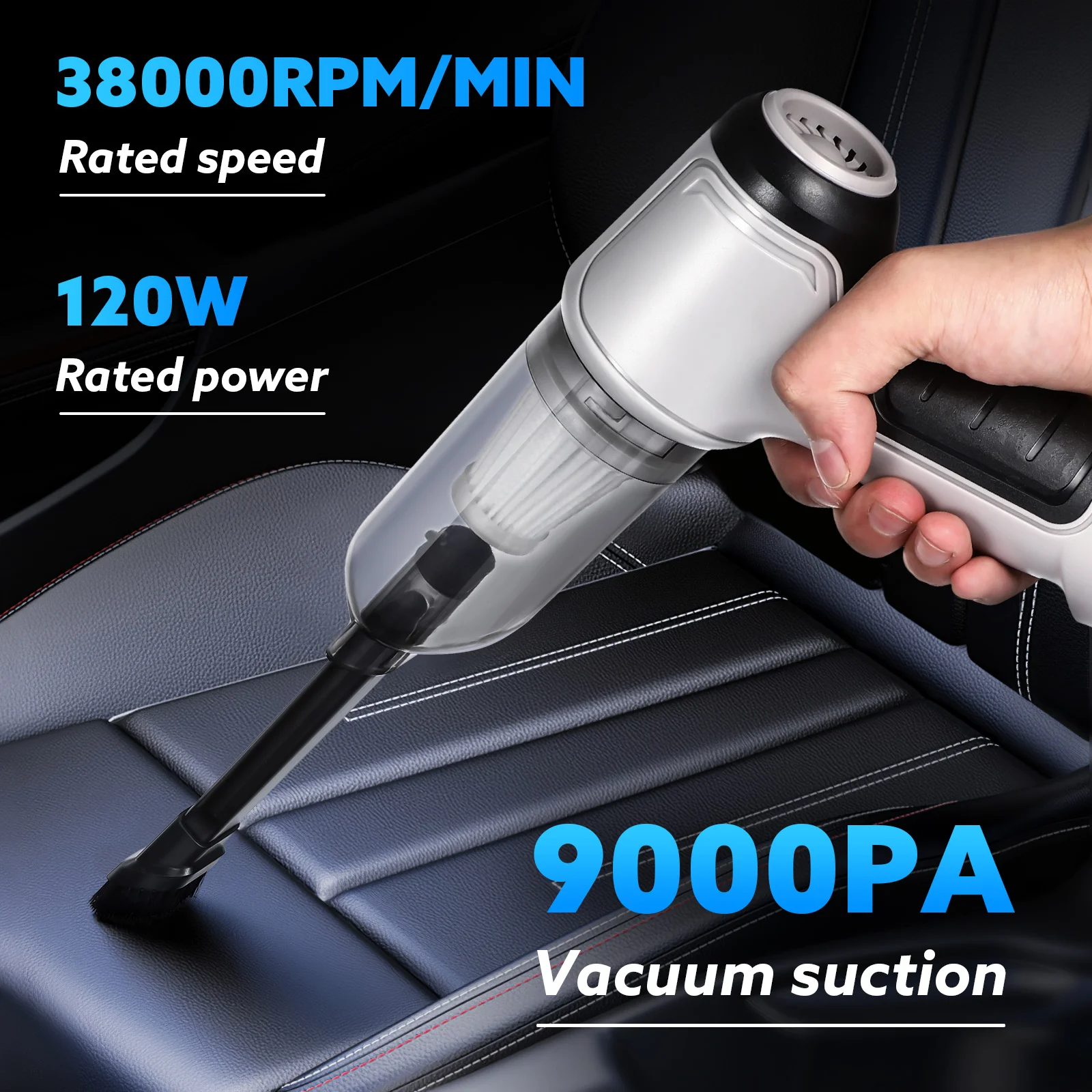 

Wireless Handheld Vacuum Cleaner Cordless Air Duster Super Strong Car Rechargeable High Power