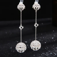 jimbora sparkly luxury long ball pendant earrings jewelry high quality women gift design christmas present indian earrings