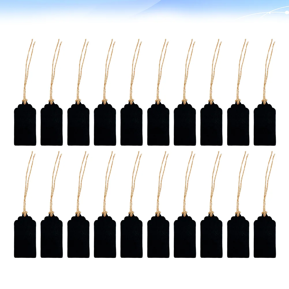 

20pcs Hanging Tags Blackbord DIY Double-sided Hanging Tags Craft Card Pendant Craft Tags