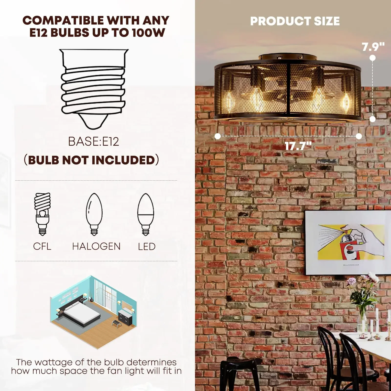 Скандинавский черный заподлицо фермерский дом низкопрофильный потолочный