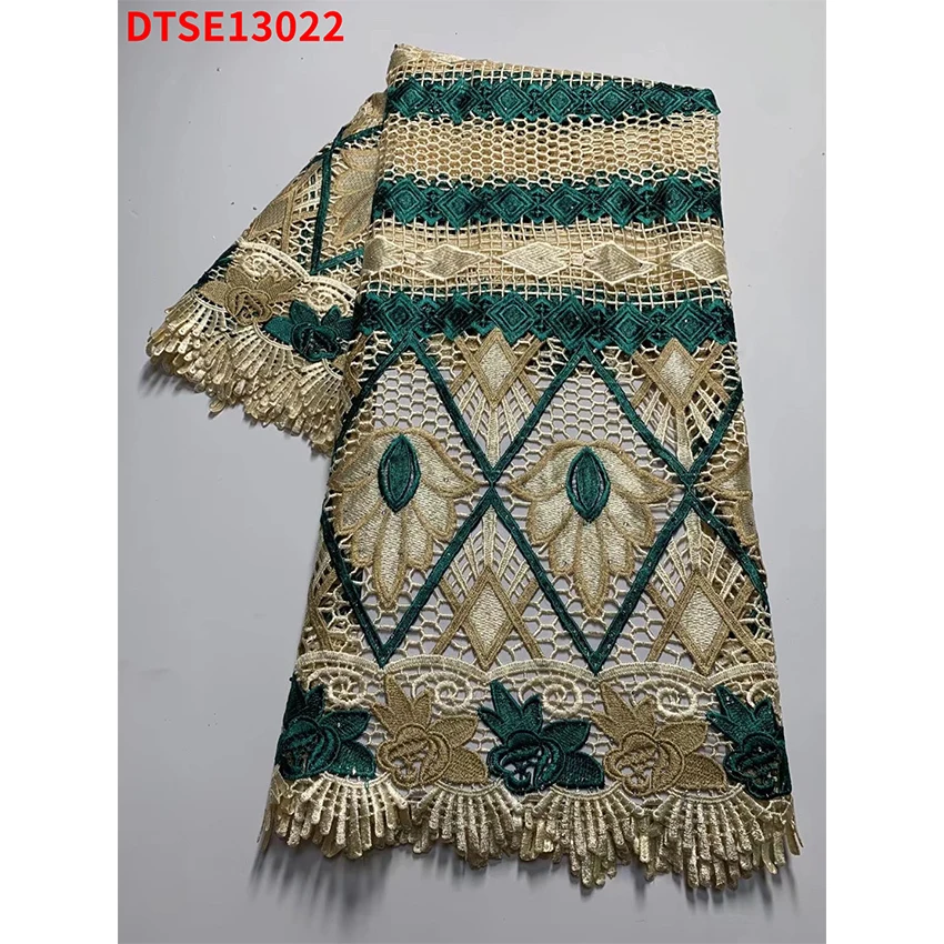 Water Soluble Cloth Sequence Diamond Shape Printing Lace Fabric Suitable For Ladies Wedding Dress DTSE13022b |