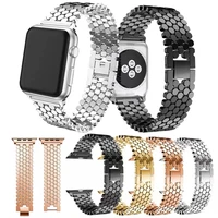 steel link bracelet strap for apple watch band 44mm 40mm 42mm 38mm for iwatch series 7 6 se 5 4 3 2 1 45mm 41mm metal watchband