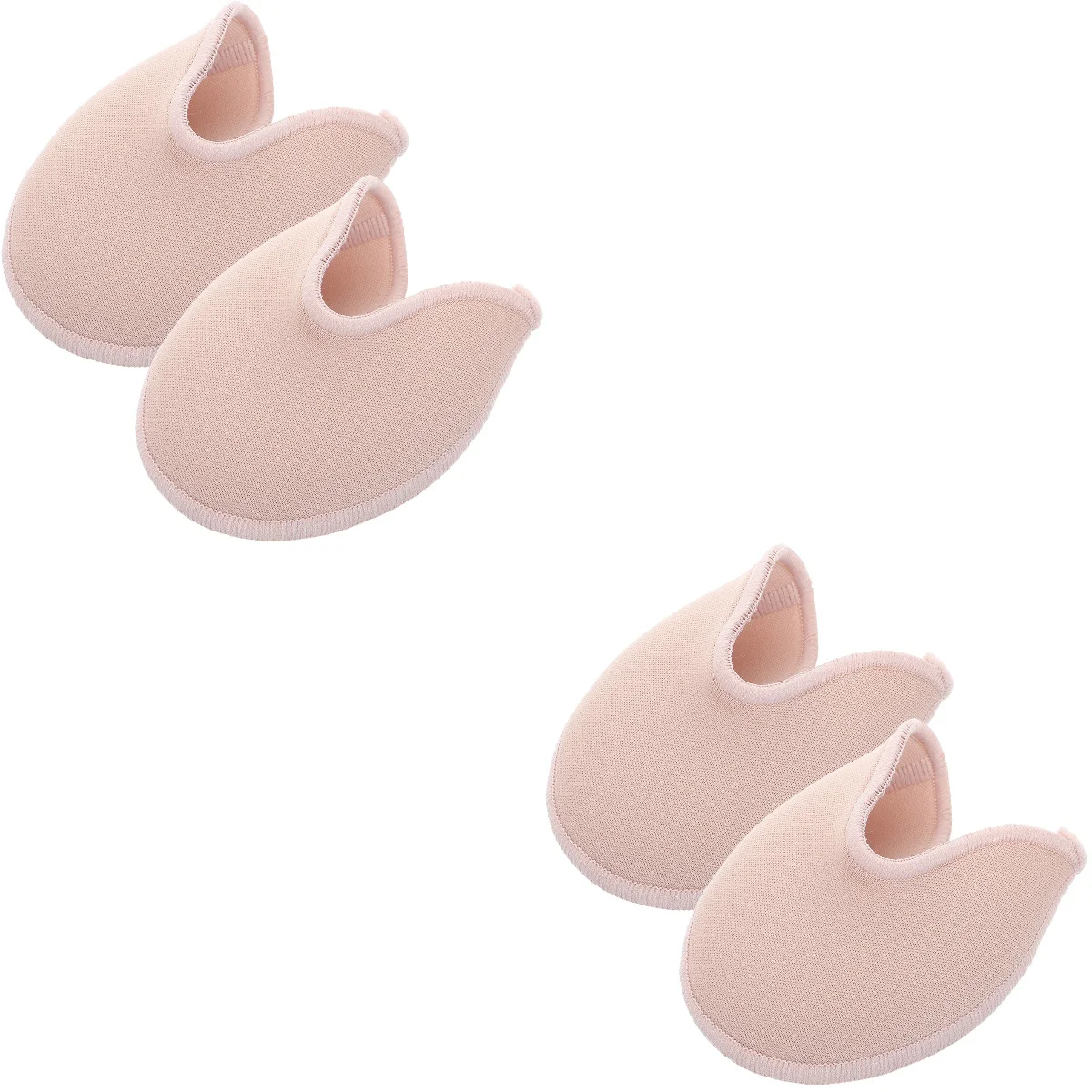 

2 Pairs Ballet Pointe Set High Heel Toe Pads Cover Shoes Protector Short Foot Caps Sebs Covers Women Miss Cushion