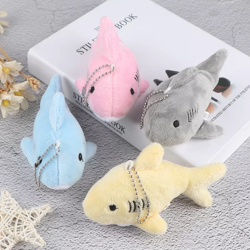 

12CM Cute Soft Simulation Shark Plush Key Chain Pendant Toys Cartoon Whale Stuffed Doll Backpack Keychain Bag Pendant Kids Gifts