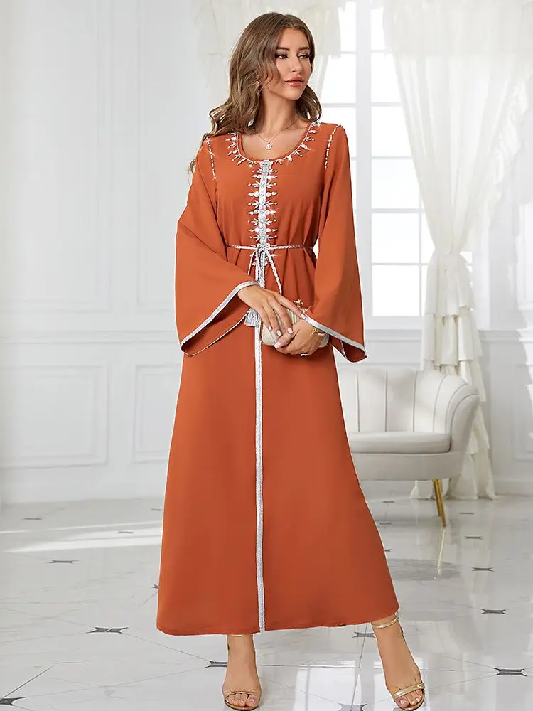 Рамадан арабский абайя Дубай Турция Ислам Мусульманское Платье кафтаны