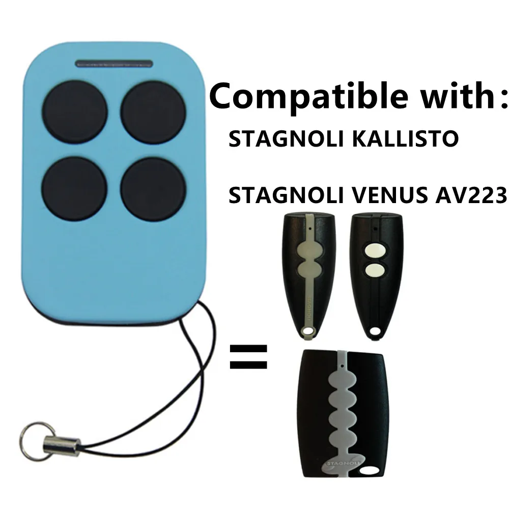 

Дистанционный пульт управления для гаражной двери STAGNOLI, совместимый с kalготовы/VENUS AV223, 433,92 МГц, динамичный код, пульт дистанционного управления, ключ-дубликатор