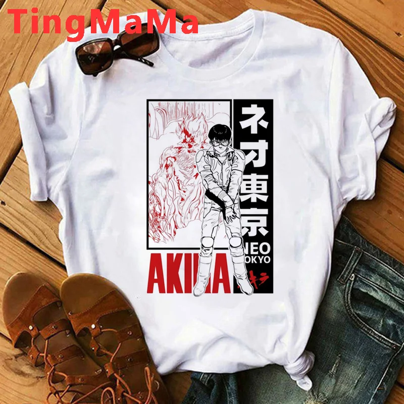 

Футболка Акира мужские повседневные японские гранж одежда женские Графические футболки