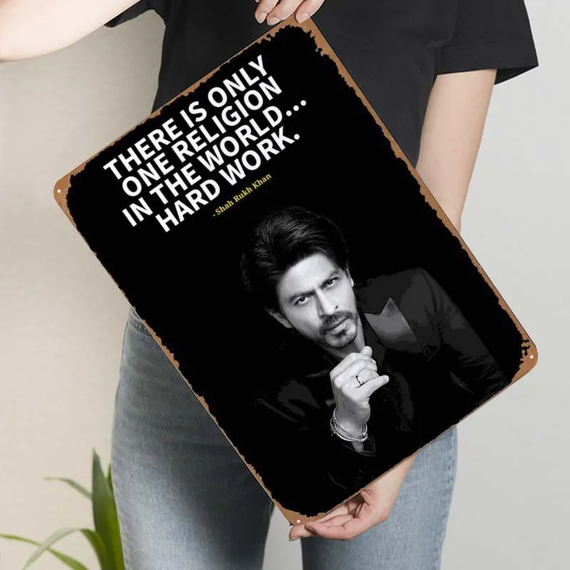 Постер с цитатой Шах-рукх-хана жестяной плакат украшение для спальни винтажный
