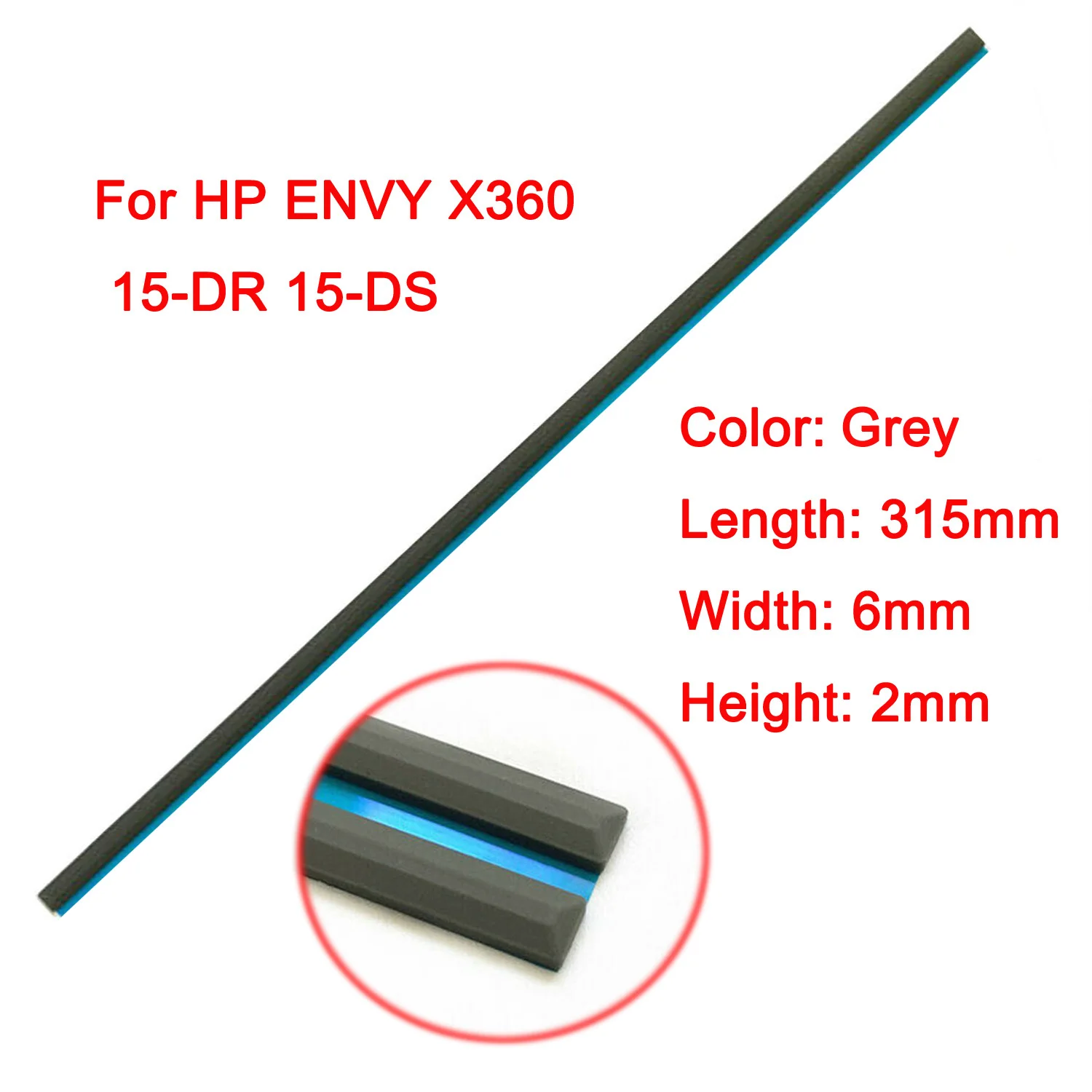 Grey Bottom Cover Laptop Rubber Feet Strips for HP ENVY X360