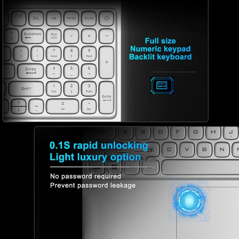 НОВЫЙ 16-дюймовый ноутбук Intel N95 4K HD 120 Гц Дисплей 32 ГБ + 2 ТБ Windows 11 Pro Офисный игровой