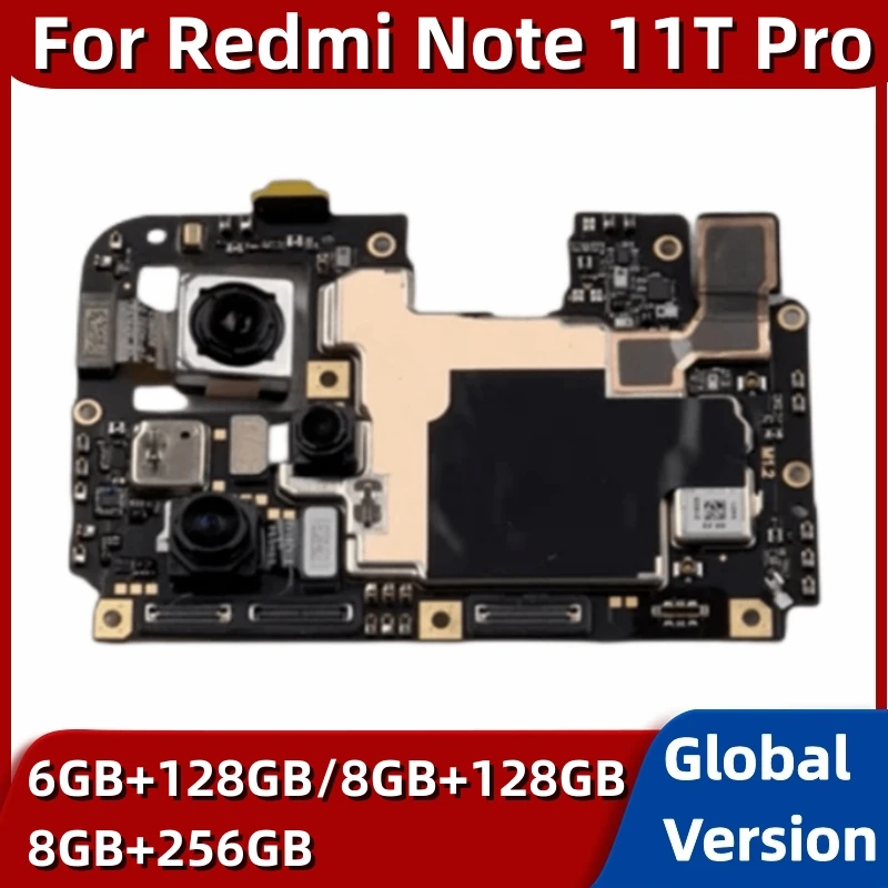 

Original Unlocked Global Version Mainboard For Xiaomi Redmi Note 11T Pro Main Circuits Board Motherboard 128GB 256GB With Google