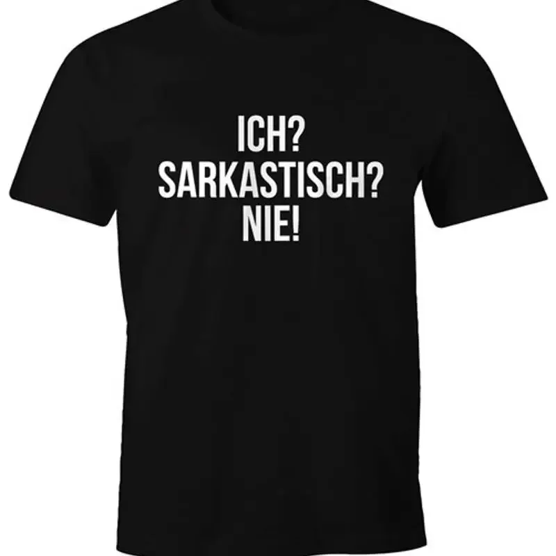 Фото Я? Саркастичный? Никогда. Мужская футболка Fun Shirt Moonworks ® №1