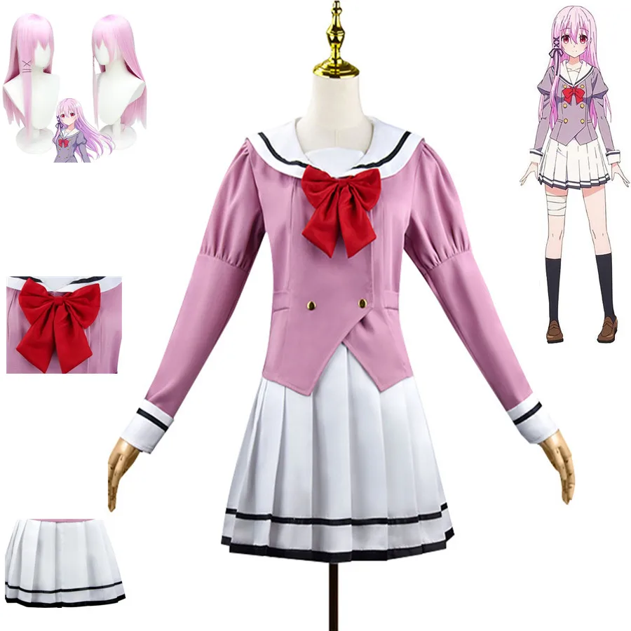 

Женский костюм для косплея Kisara, розовая школьная форма с париком из японского аниме задействовать, Стиль люкс, для Хэллоуина, Рождества, матросский костюм