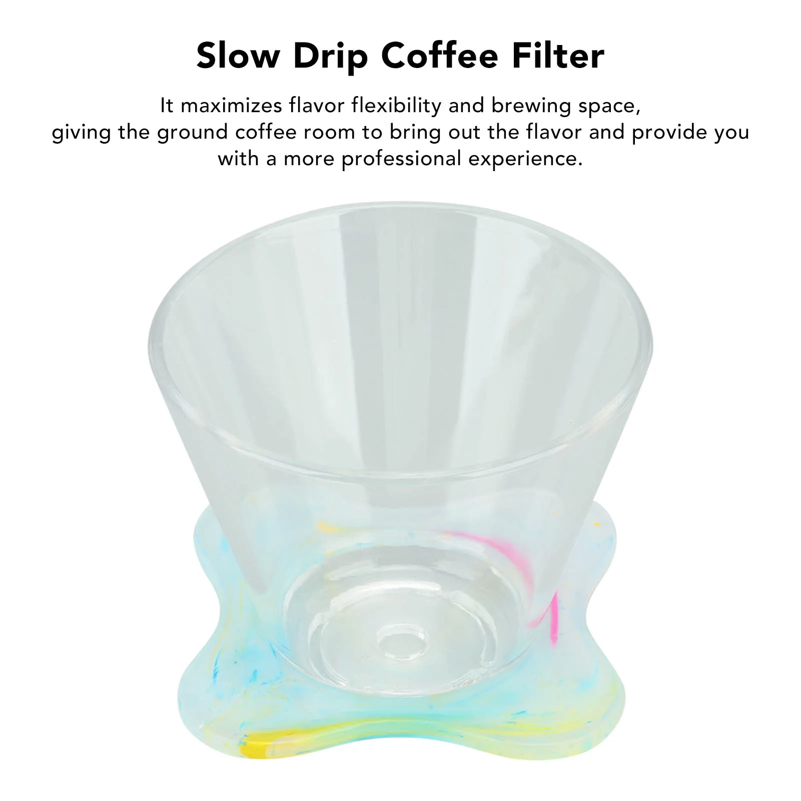 Чашка-фильтр для кофе Qiilu перманентная пластиковая конусообразная форма с