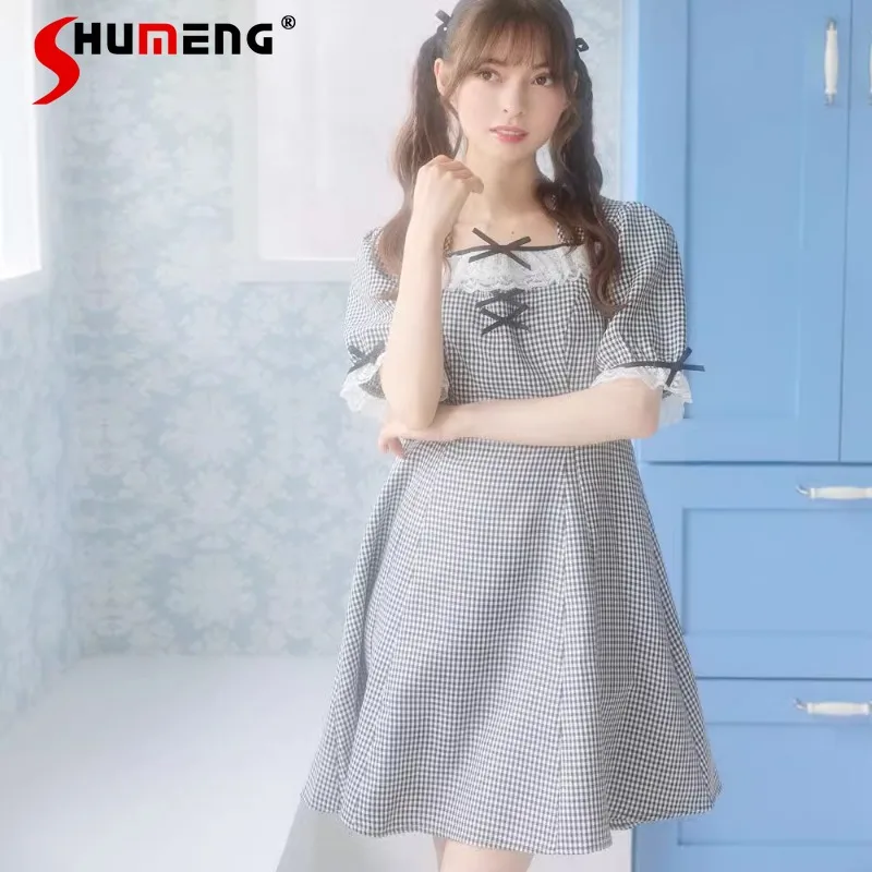 Платье для женщин в японском стиле размер S - XL цвет ассортименте