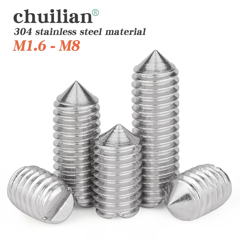 

Machine M1.6 M2 M3 M4 M5 M6 M8 DIN916 304 stainless tip set screw word open Socket Allen Cup Point DIY Set Door handles Bolt