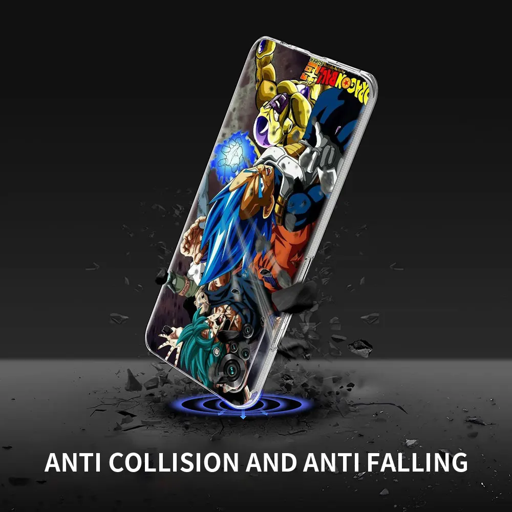 soft clear case for xiaomi redmi note 10 9 8 pro 9s 10s 8t 9a 9c k40 7 9t 8a silicone phone cover dragon ball anime tpu fundas free global shipping