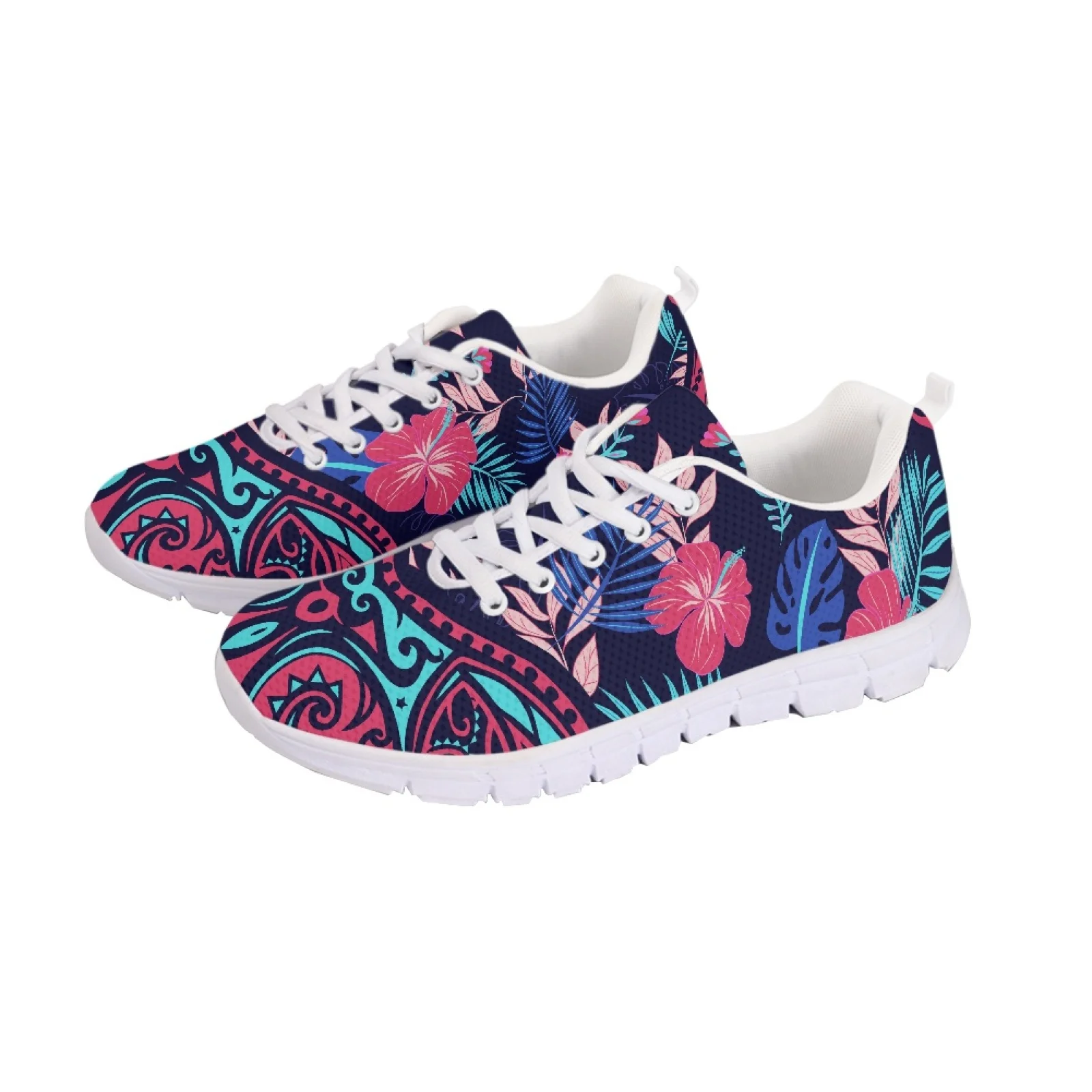 

Polynesian Tribal Samoan Totem Tattoo Samoa Prints Men Women Breathable Soft-Soled Trainers Comfort Casual Outdoor Running Shoes