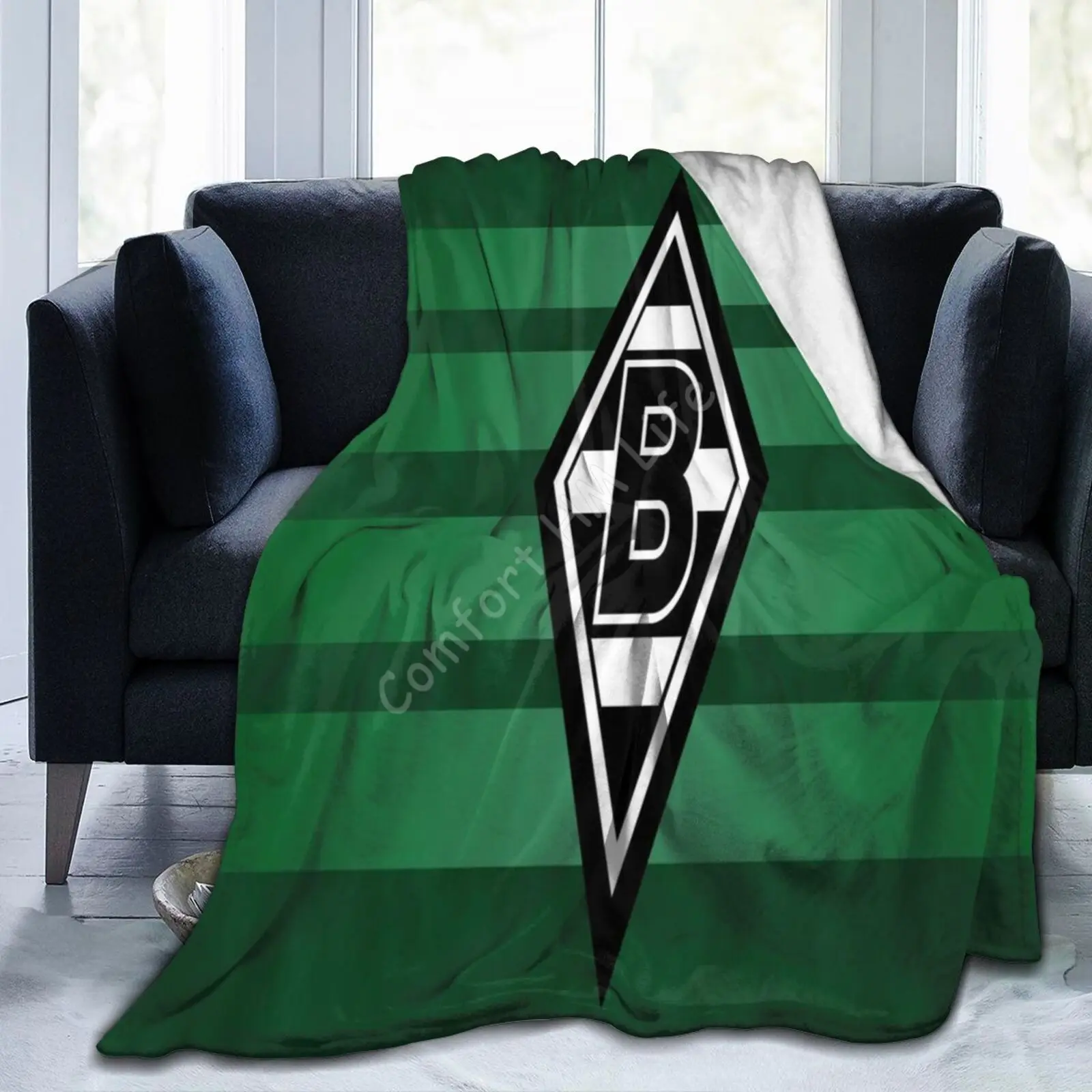 

Borussia Monchengladbach Print Blanket Soft Lightweight Warm Flannel Throw Blanket Home Bed Sofa Office Plush Quilt Bed Spread