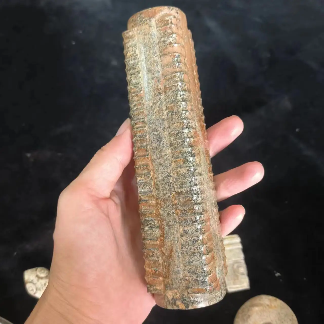 1pcs/lot Natural Hetian ancient jade ancient totem ornament Yuqi Thousand-year-old totem sacred Ethnic style Collectible rare