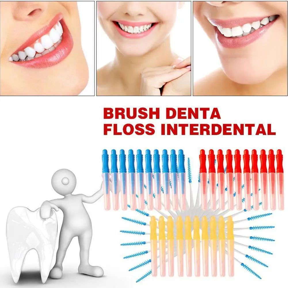 

10Pcs Interdental Brushes Health Care Tooth Push-Pull Teeth Hygiene Better Oral Plaque Tool Removes Food Escova And T5J5