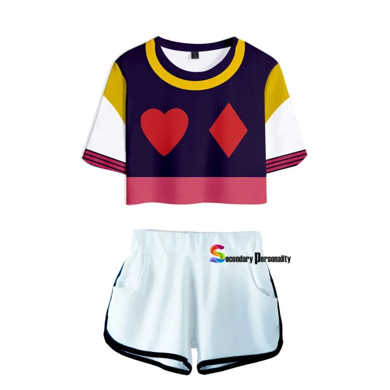 Укороченный топ в стиле аниме Hunter x killuo Zoldyck трикотажные изделия Kurapika шпион hisoka Gon