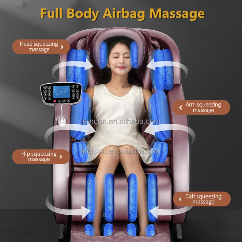 Фото Массажное кресло LEERCON Foldable Foot Extension Space Capsule с автоматической регулировкой роликов, для массажа всего тела, подходит для HSA и FSA. №2