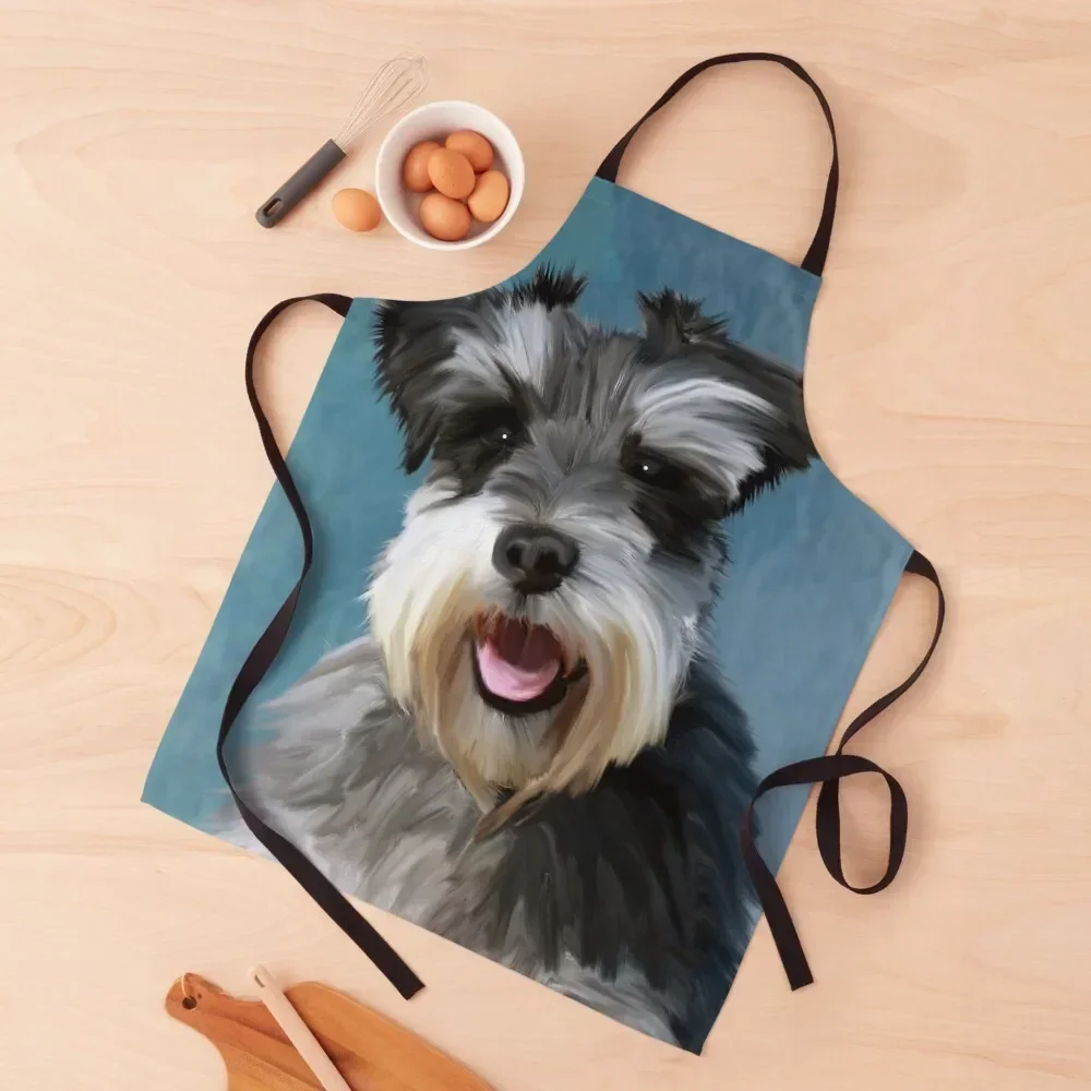 Художественный фартук с миниатюрным шнауцером