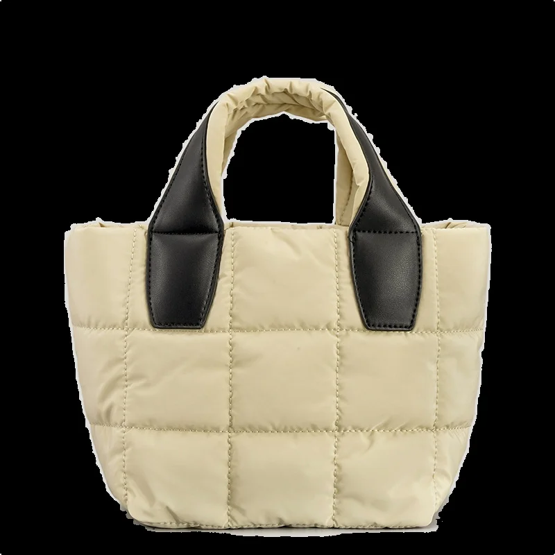 

Nylon Shoulder Bag for Women with Soft Cotton and Down, Simple Tote