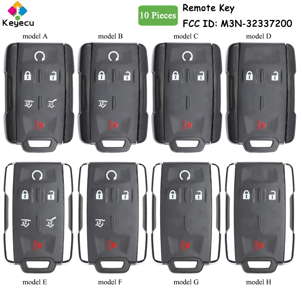 

Пульт дистанционного управления для автомобиля KEYECU для Chevrolet Silverado для GMC Sierra 2019 2020 Fob 3 4 кнопки 433 МГц