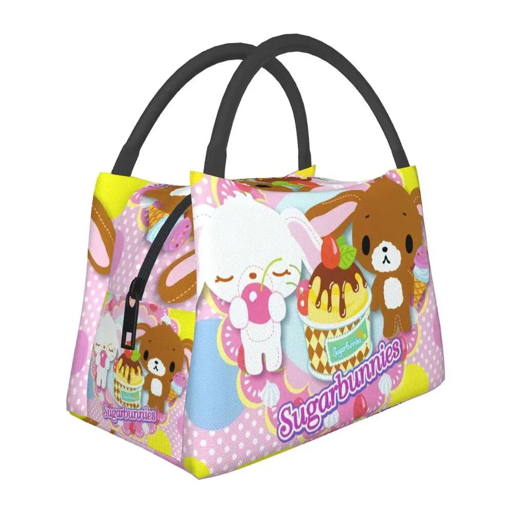 

Sugarbunnies Anime Cartoon Manga Insulated Lunch Bag for Women Leakproof Thermal Cooler Bento Box Work Picnic