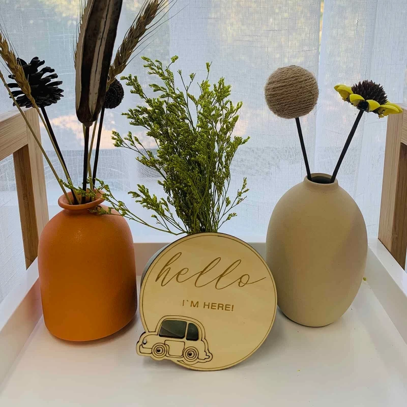 14 шт./компл. детские деревянные карточки прорезыватель ежемесячная запись