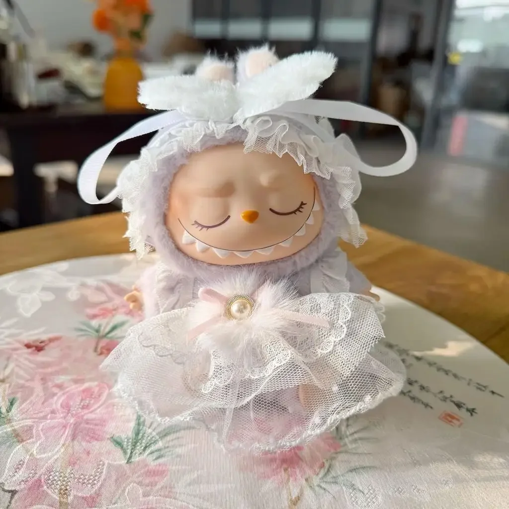 Мини-кукольная одежда аксессуары для 15-17 см Labubu Idol V1 V2 10 хлопковая кукла белый