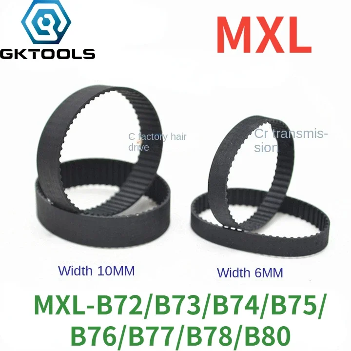 

Синхронный ремень ГРМ GKTOOLS MXL B72MXL/B73MXL/B74MXL/B75MXL/ B76MXL/B77MXL/B78MXL/B80MXL, ширина 6/10 мм
